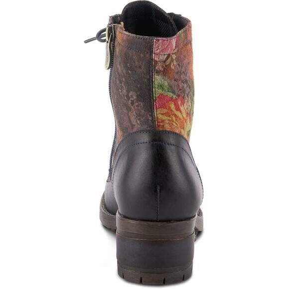 L'Artiste by Spring Step Womens Marty Leather Ankle Boots -- Navy Multi NEW - Picture 3 of 7